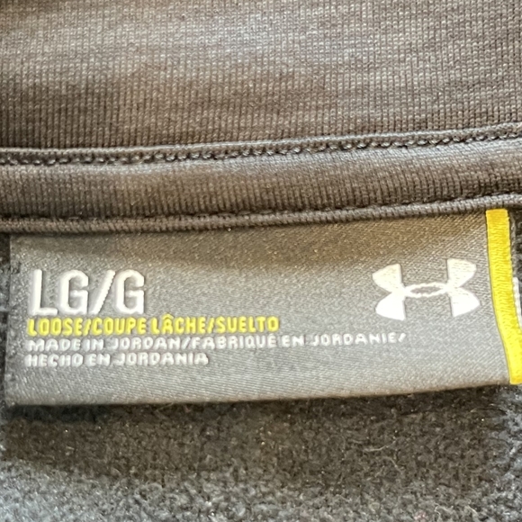 Under Armour Mens‎ Black Loose Fit Quarter-Zip Pullover Size Large - Picture 5 of 5